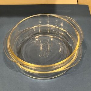 Pyrex 221 8” Clear Glass Round Baking Dish Set of Two